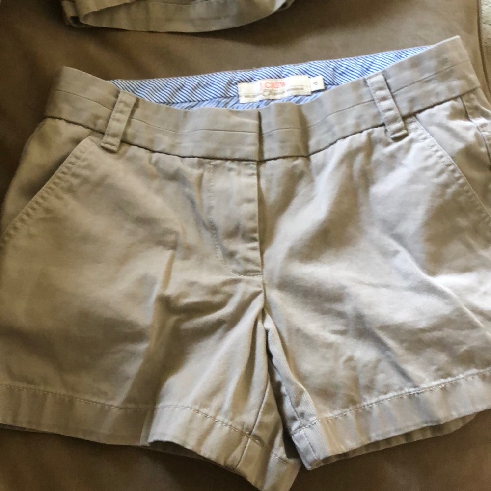 J. Crew 100% Cotton Chino Broken-In Shorts.